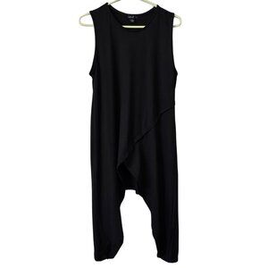 Love Black Sleeveless Long Shark Bite Shirt Size XL